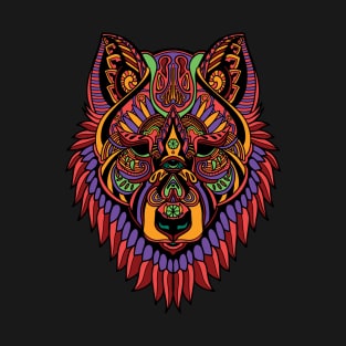 Trippy, bohemian, tribal Wolf T-Shirt