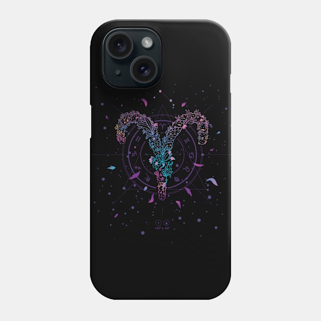 Floral Aries Phone Case by Eclecterie