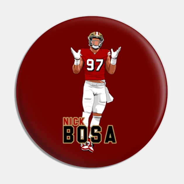 Nick Bosa Pin by origin illustrations