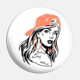 open mind big dreams wild heart stylish face girl Pin