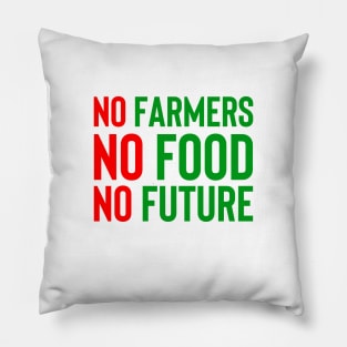 NO FARMERS NO FOOD NO FUTURE - FARMERS PROTEST Pillow