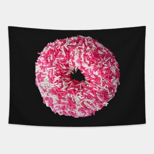 Cute Donut With Pink and White Sprinkles Pattern Tapestry