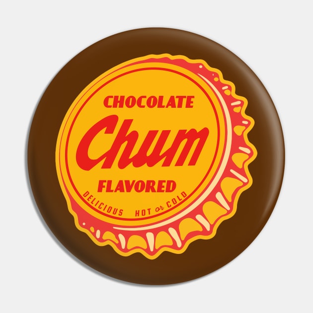 Vintage Chum Chocolate Soda Bottlecap Pin by StudioPM71