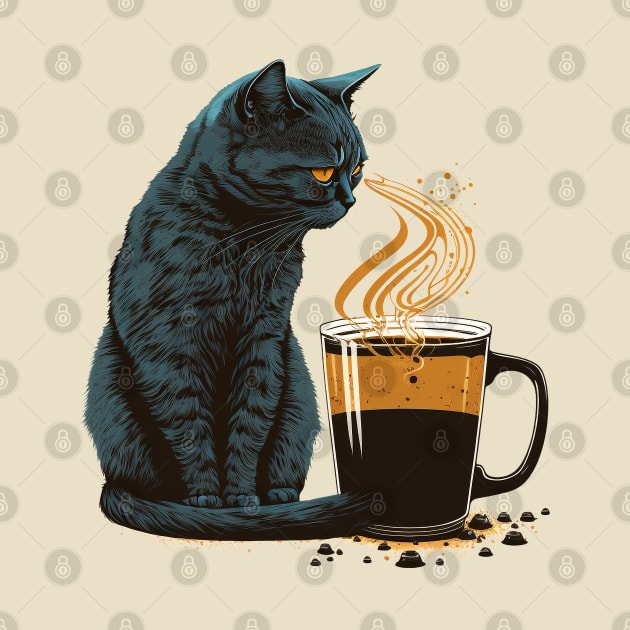 Coffee Cat by Bondoboxy