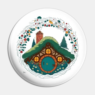 A Halfling Home by Christmas II - Round Doors - Fantasy Pin