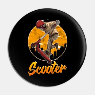 Scooter Obsessed Scootering Lover Pin