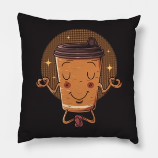 Yoga Coffee Pose Pillow