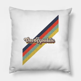 retro vintage color OneRepublic Pillow