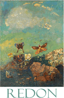 Butterflies (1910) by Odilon Redon Magnet