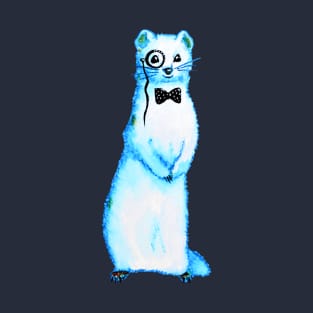 Funny Ferret Gentleman With Monocle And Bow Tie T-Shirt