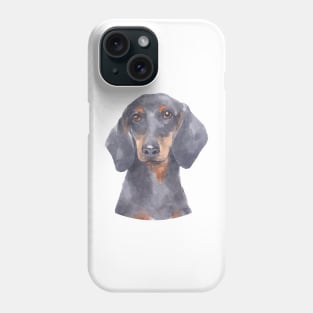 Miniature Dachshund Watercolor Art Phone Case