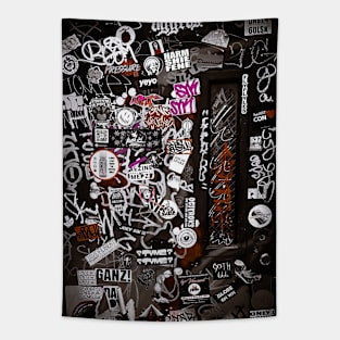 Graffiti Stickers Art NYC Tapestry