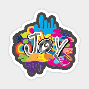 Joy Colorful Art Word Magnet