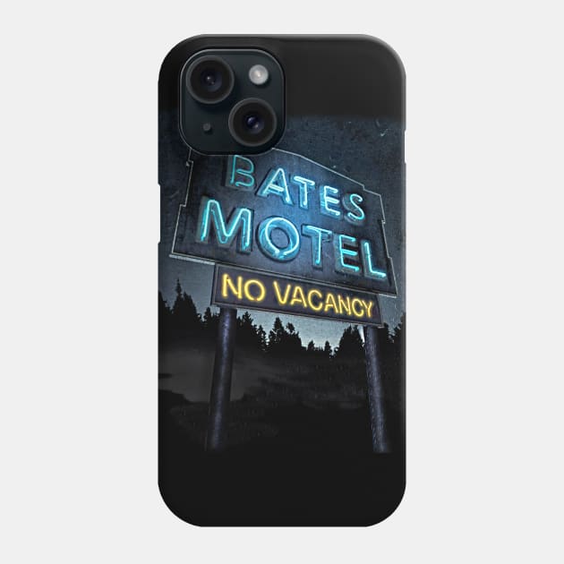 Bates Motel Sign Phone Case by Alema Art