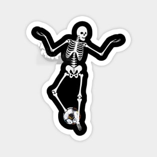 Skeleton Soccer in Halloween Night Magnet