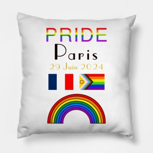 Pride Paris France 2024 Pillow