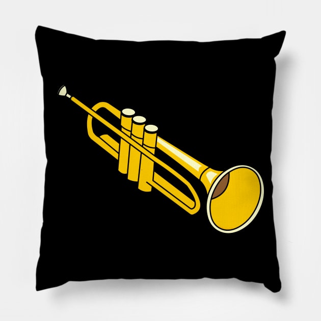 Trumpet Pillow by Barthol Graphics