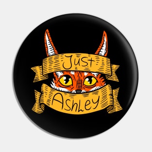 just Ashley, a hand drawn illustration. personalized gift for ash. Pin