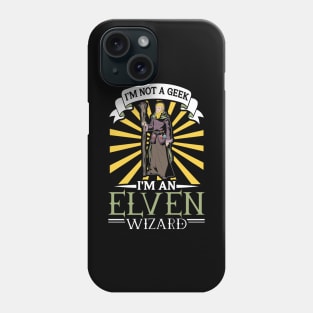 No geek - D20 Roleplaying Character - Elven Wizard Phone Case