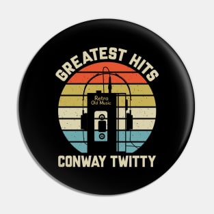 Greatest Hits Conway Retro Walkman Twitty Vintage Art Pin