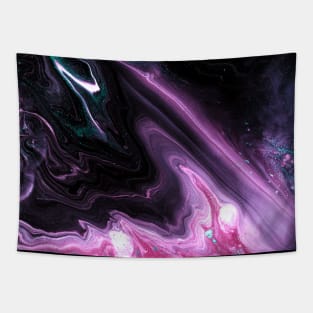 Hot Pink and Turquoise Abstract Art Tapestry