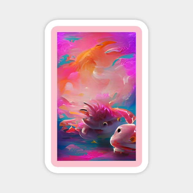 Endangered: Save the Axolotl 3 Magnet by ArtBeatsGallery