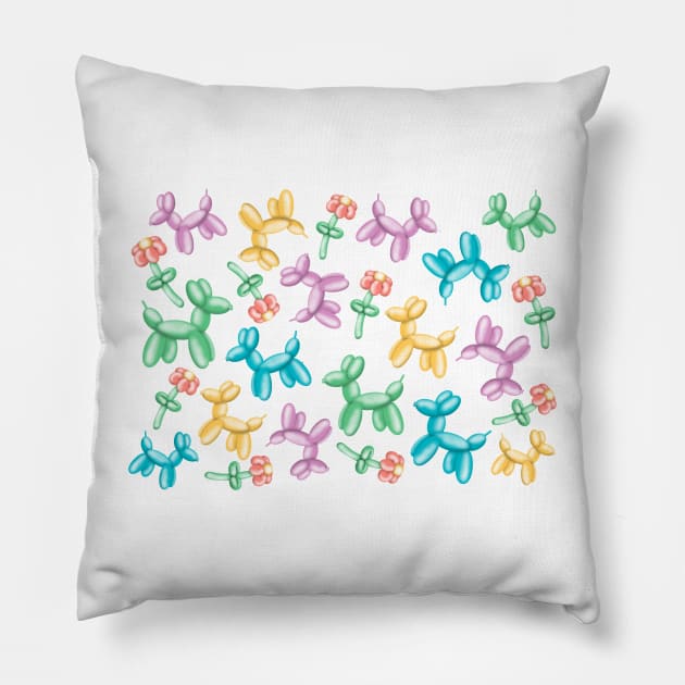 Balloon dog pattern Pillow by Manxcraft