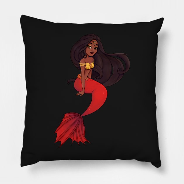 Indian Mermaid Pillow by Twkirky