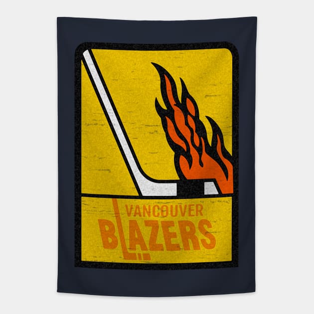 Defunct - Vancouver Blazers Hockey Tapestry by LocalZonly