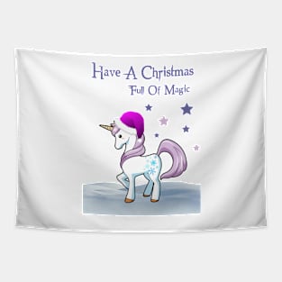 Magic Unicorn Christmas Tapestry