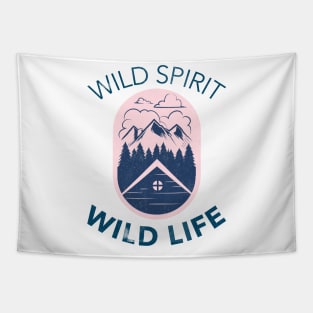 Wild Spirit, wildlife, mountain, climbing outdoor sports Tapestry