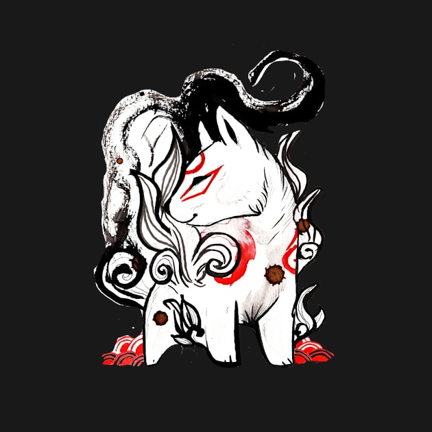 Okami Amaterasu by RubisFirenos