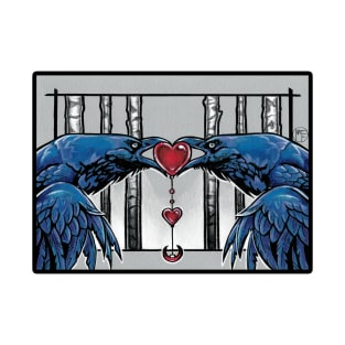 A Raven's Love - Black Outlined Version T-Shirt