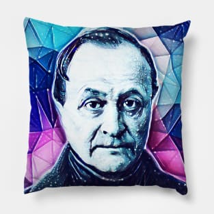 Auguste Comte Snowy Portrait | Auguste Comte Artwork 13 Pillow