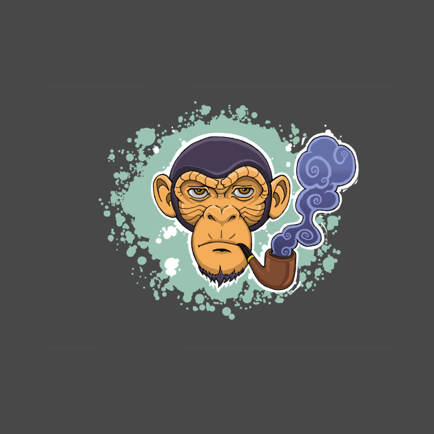 Smoking Chimp by Jspirit