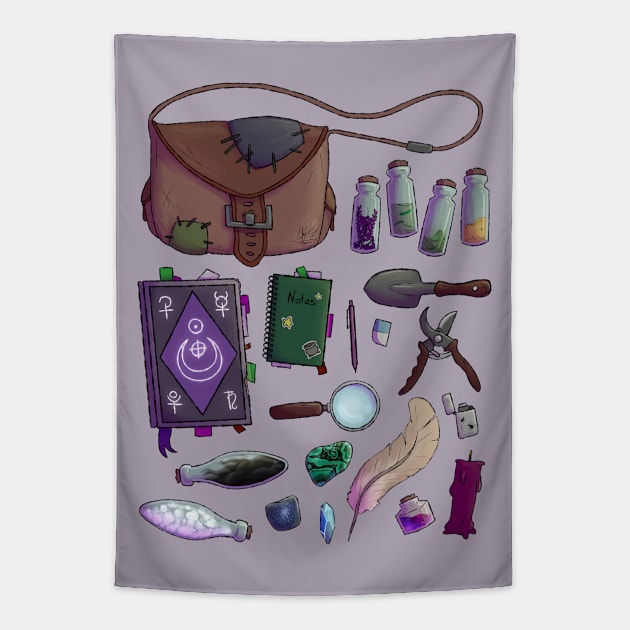 Witch's Bag Tapestry by Imstillsleepy