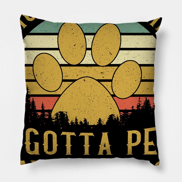 Hold My Drink I Gotta Pet This Dog Pillow by anitakayla32765