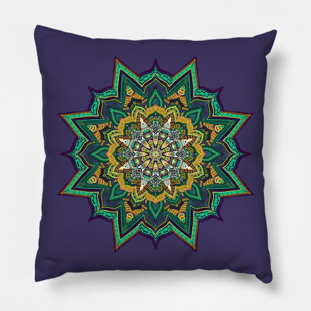 Mandala Indian Pillow by EquilibriumArt