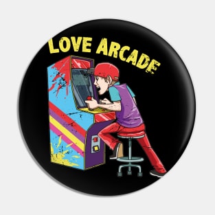 Arcade Game Machine Retro Gaming 80s Oldschool Gamer Pin