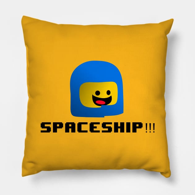 SPACESHIP! Pillow by Randomart