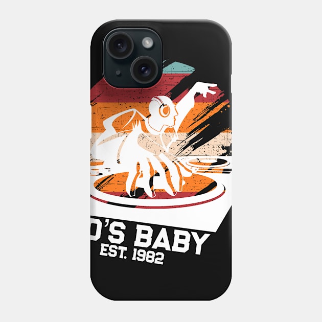 80's Baby Retro Music DJ Gift Phone Case by TheAparrelPub