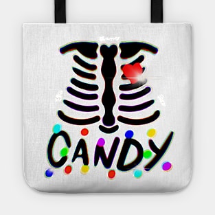 Skeleton Ribcage Candy Belly Halloween Costume Tote