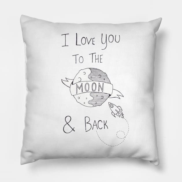 To the Moon and back Pillow by marissafv