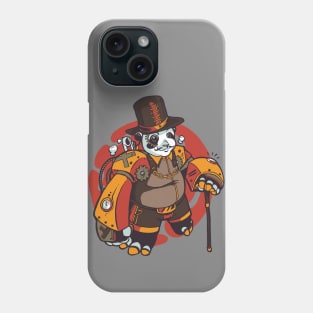 Awesome Steampunk Panda Illustration Phone Case