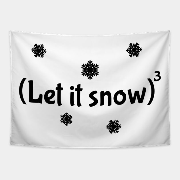 Let it Snow (cubed) Tapestry by Reading With Kids