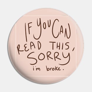 I'm Sorry Pin