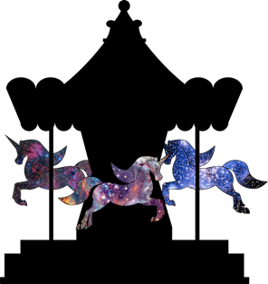 Unicorns Carousel Galaxy Magnet