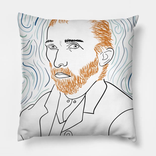 Vincent Van Gogh Pillow by Mandrart