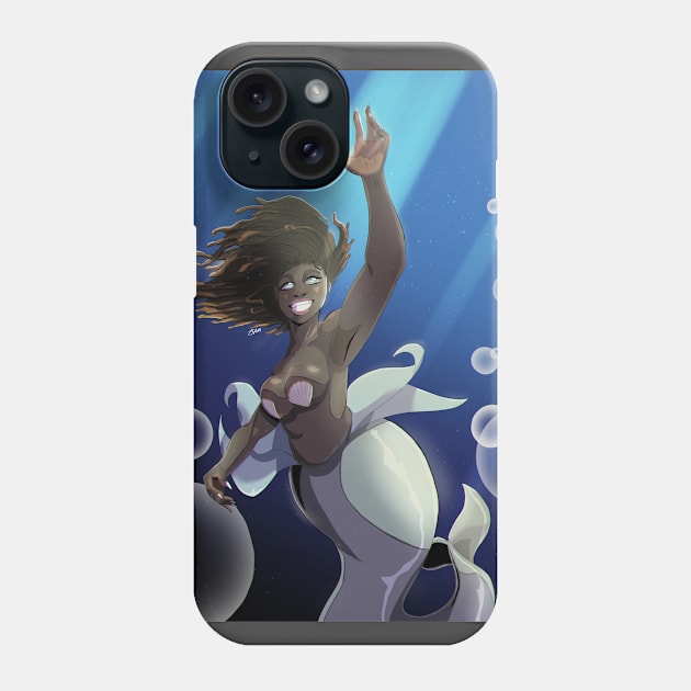 Gray Mermaid Phone Case by JSam