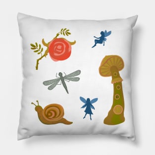 Woodland folk sticker pack Pillow